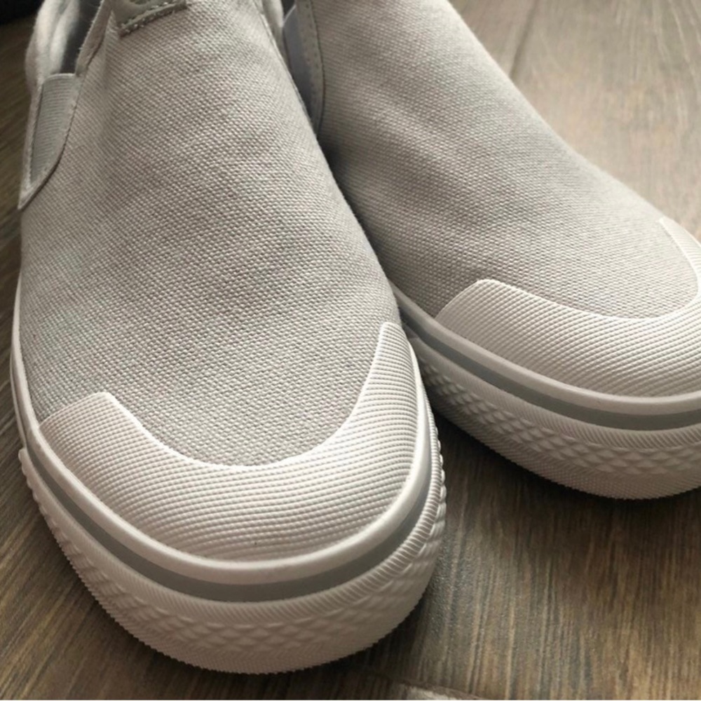Adidas Nizza gray slip ons